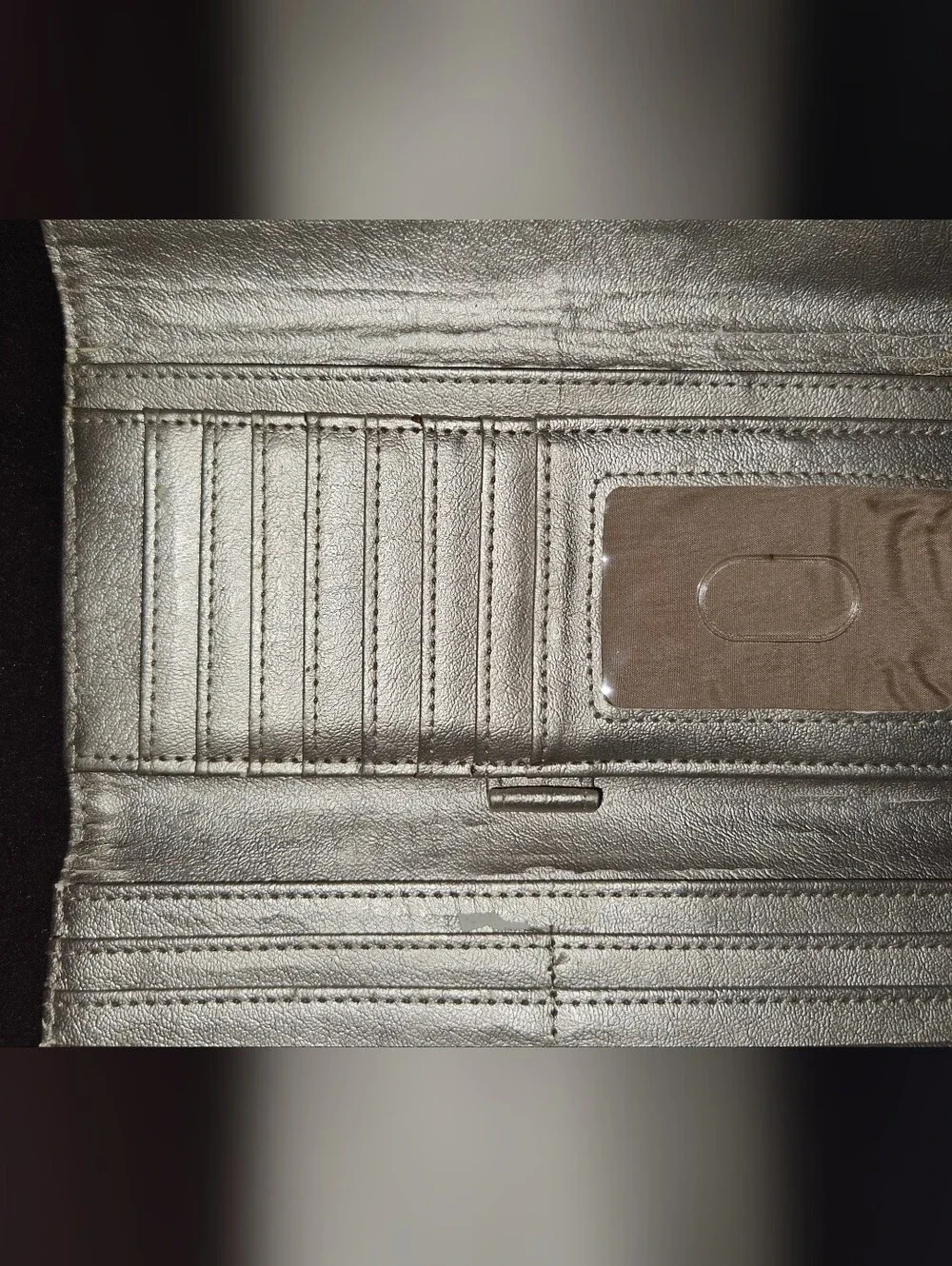 Nine West Red Clutch Wallet with Metal Logo Accent
